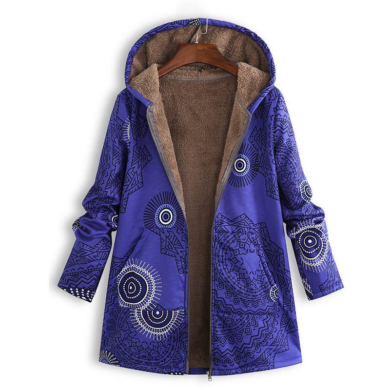 Casey | Women’s Winter Floral Coat with Hood - Image 5