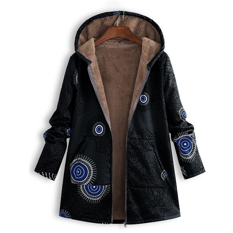 Casey | Women’s Winter Floral Coat with Hood - Image 7