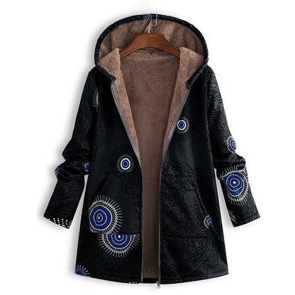 Casey | Women’s Winter Floral Coat with Hood - Image 7