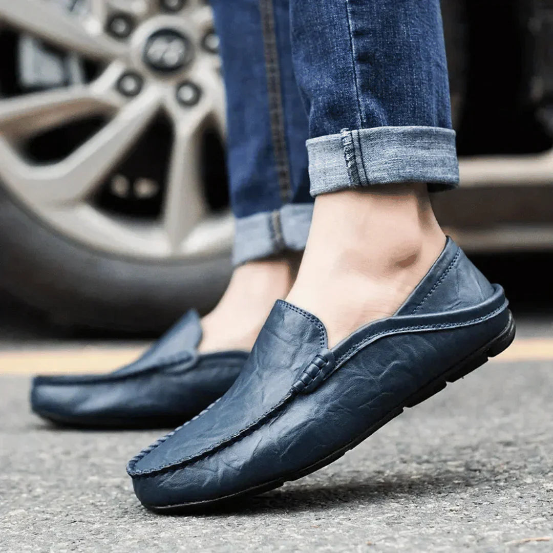 Men's Leather Loafers Slip On Moccasins