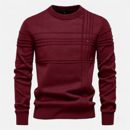 Duval Paris™ | Hugo Pull Homme Classique à Rayures en Coton Doux