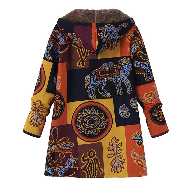 Casey | Women’s Winter Floral Coat with Hood - Image 10