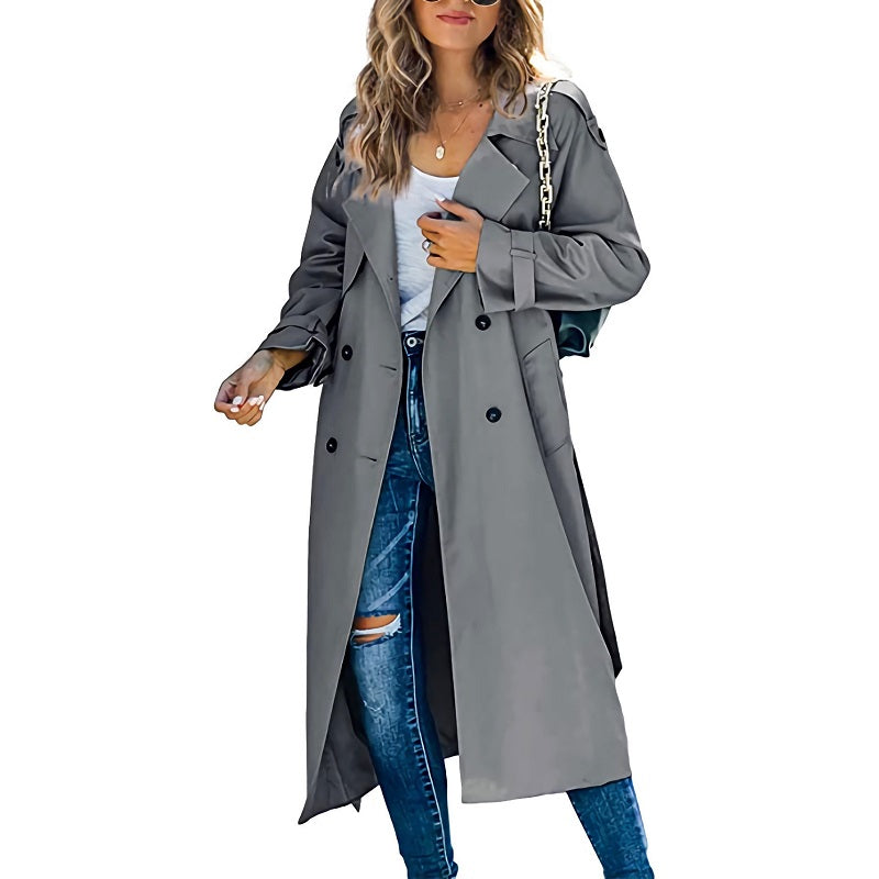 Zara - Women's Autumn Long Trench Coat
