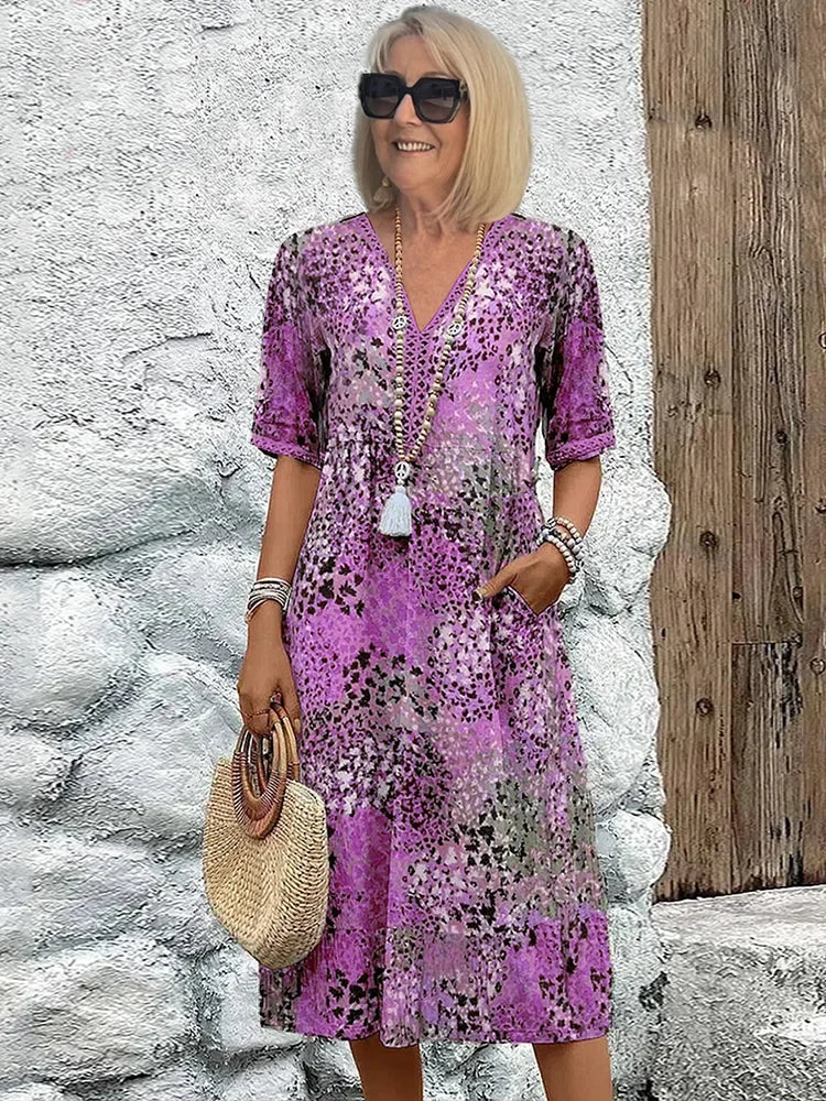 Lysanna - Abito midi leggero con scollo a V