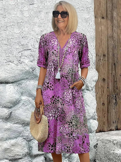 Lysanna - Abito midi leggero con scollo a V