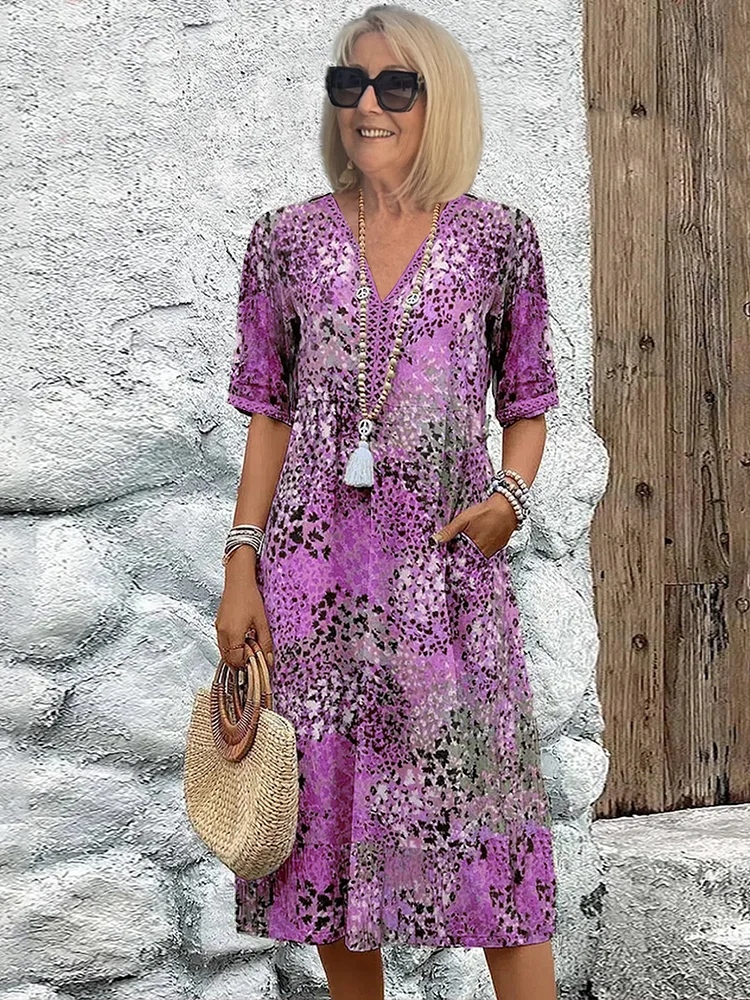 Eva – Kleid mit V-Ausschnitt