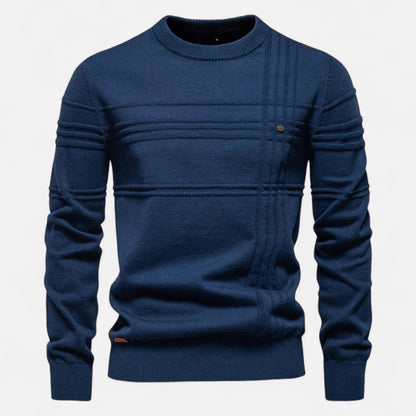 Duval Paris™ | Hugo Pull Homme Classique à Rayures en Coton Doux