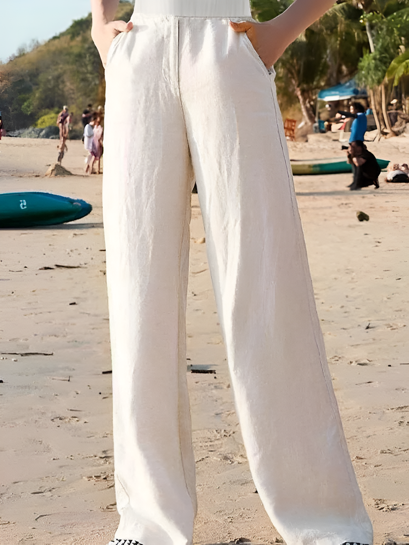 Clara | Wide Leg Linen Trousers