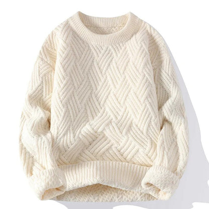 Textured Crewneck Sweater for Men - Image 3