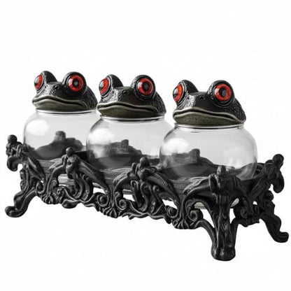 Ručně vyráběné sklenice na koření Witchy Frog Apothecary