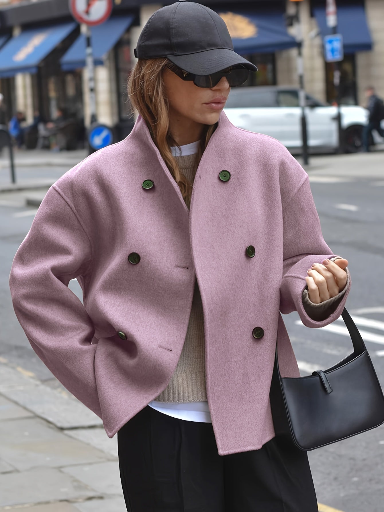 Deanne - Elégant Cappotto Doppiopetto Beige