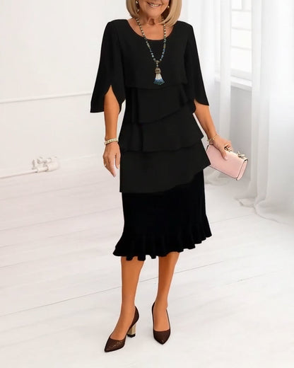 Charlotta | Elegant Comfort Ruffle Dress