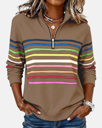 Vera - Striped Comfortable Jumper