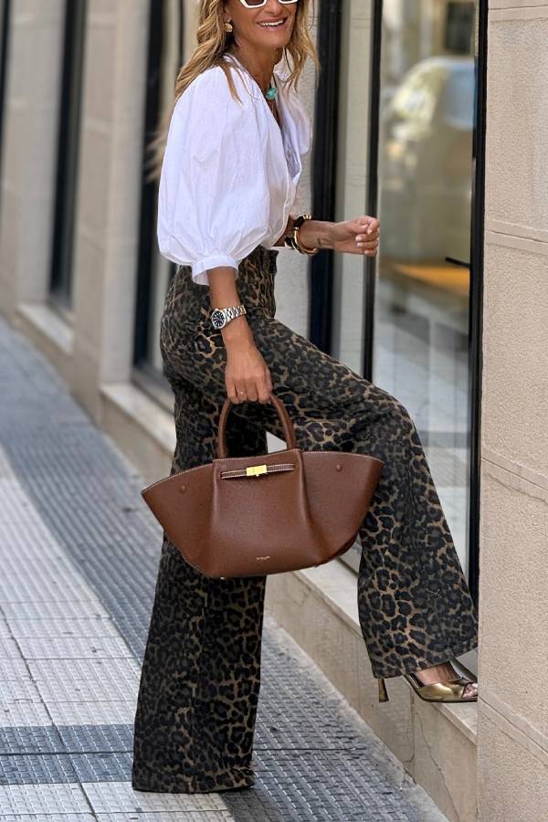 Women’s Leopard Wide-Leg Pants – Bold Style & Effortless Comfort