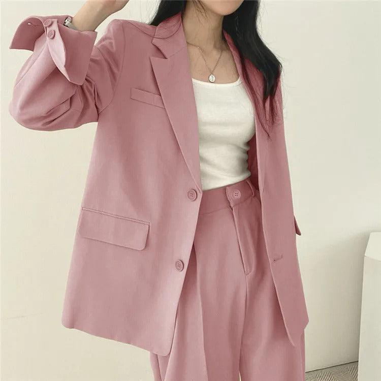 Hailey | Women Tailored Suit set z Long blazer