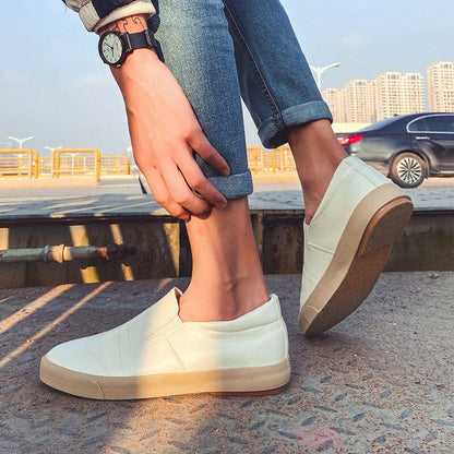 Męskie slip-on skórzane sneakersy – Jonas