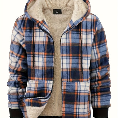 Luthar | Heren fleece hoodiejack voor zware omstandigheden – Warme winterjas met verstelbare capuchon
