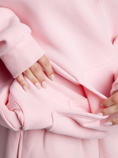 Cozy travel hoodie with airplane mode graphic