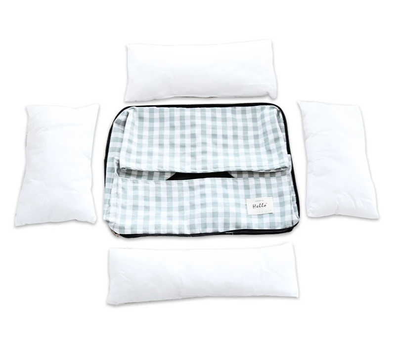 CloudBed Cotton Pet Sofa Bed – Breathable Striped Dog Bed for Small to Medium Pets