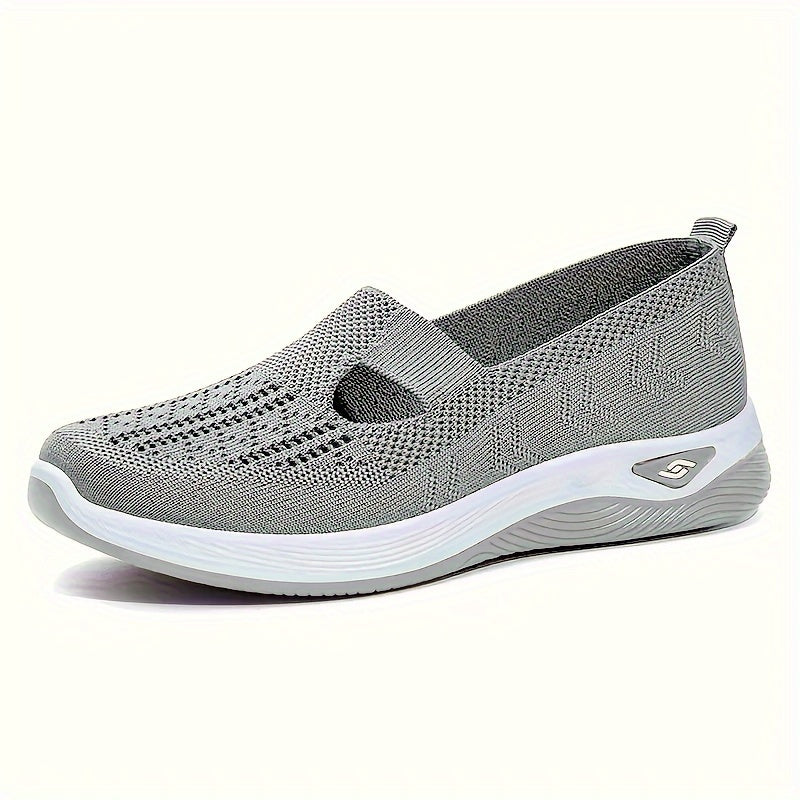 Buty damskie wsuwane sportowe | z siateczką i grubą podeszwą