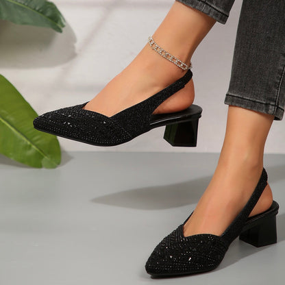 Jaina | Glamorous High Heels with Sparkling Crystal Details