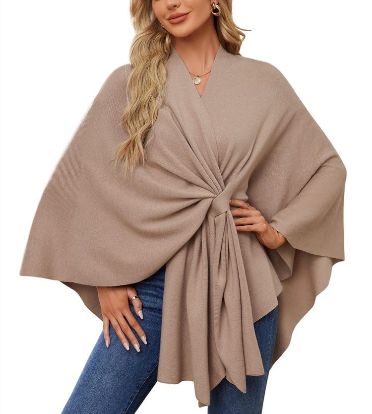 50% OFF | Soft, elegant shawl poncho for cozy, chic layering