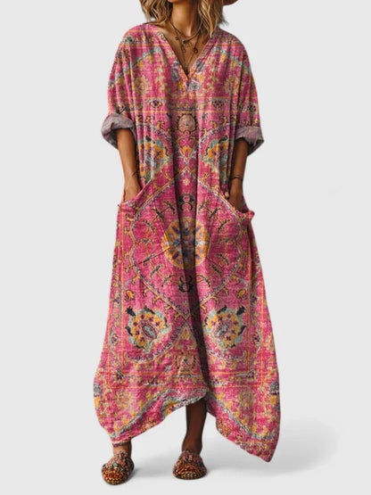 Vestido Maxi Mujer Suelto – Estilo Boho Cómodo y Fluido