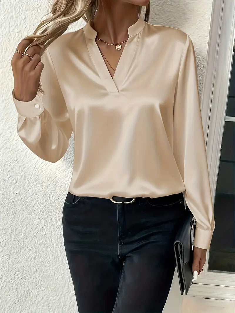 Munaliza | Luxuriöse Satinbluse für Abendgarderobe und Büro