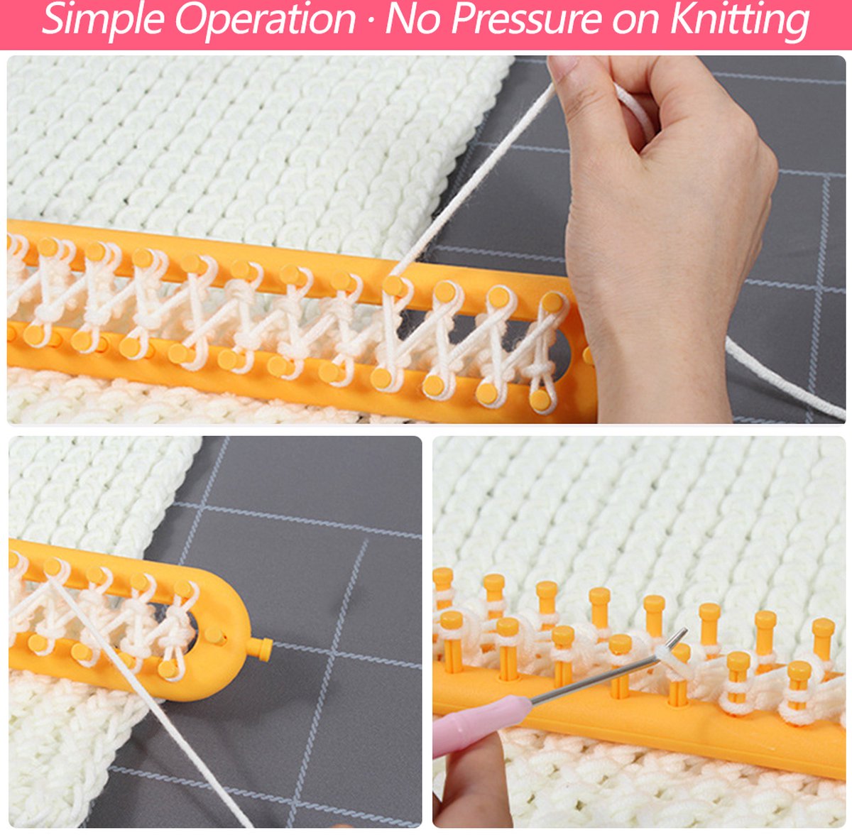 Needle-Free Knitting Loom – Easy, Portable Crafting for Everyone