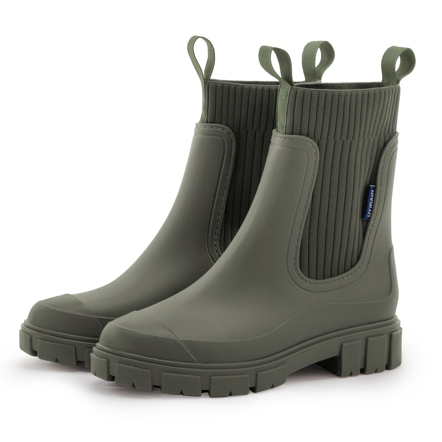 Women's Waterproof Rubber Wedge Chelsea Boots