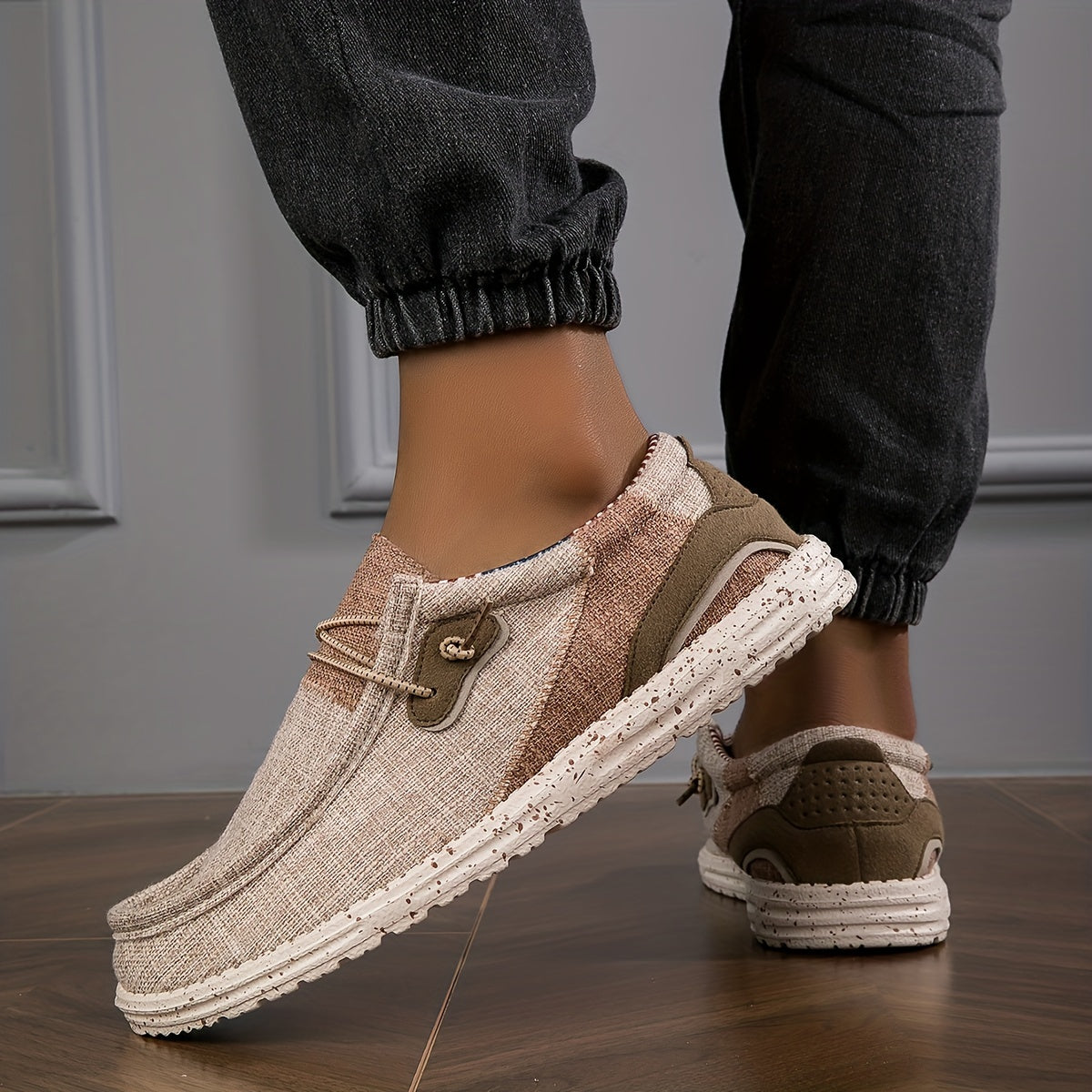 Loafix | Canvas Canvas Slip-On Loafers voor heren - Ademend, Slipvrij, Lichtgewicht