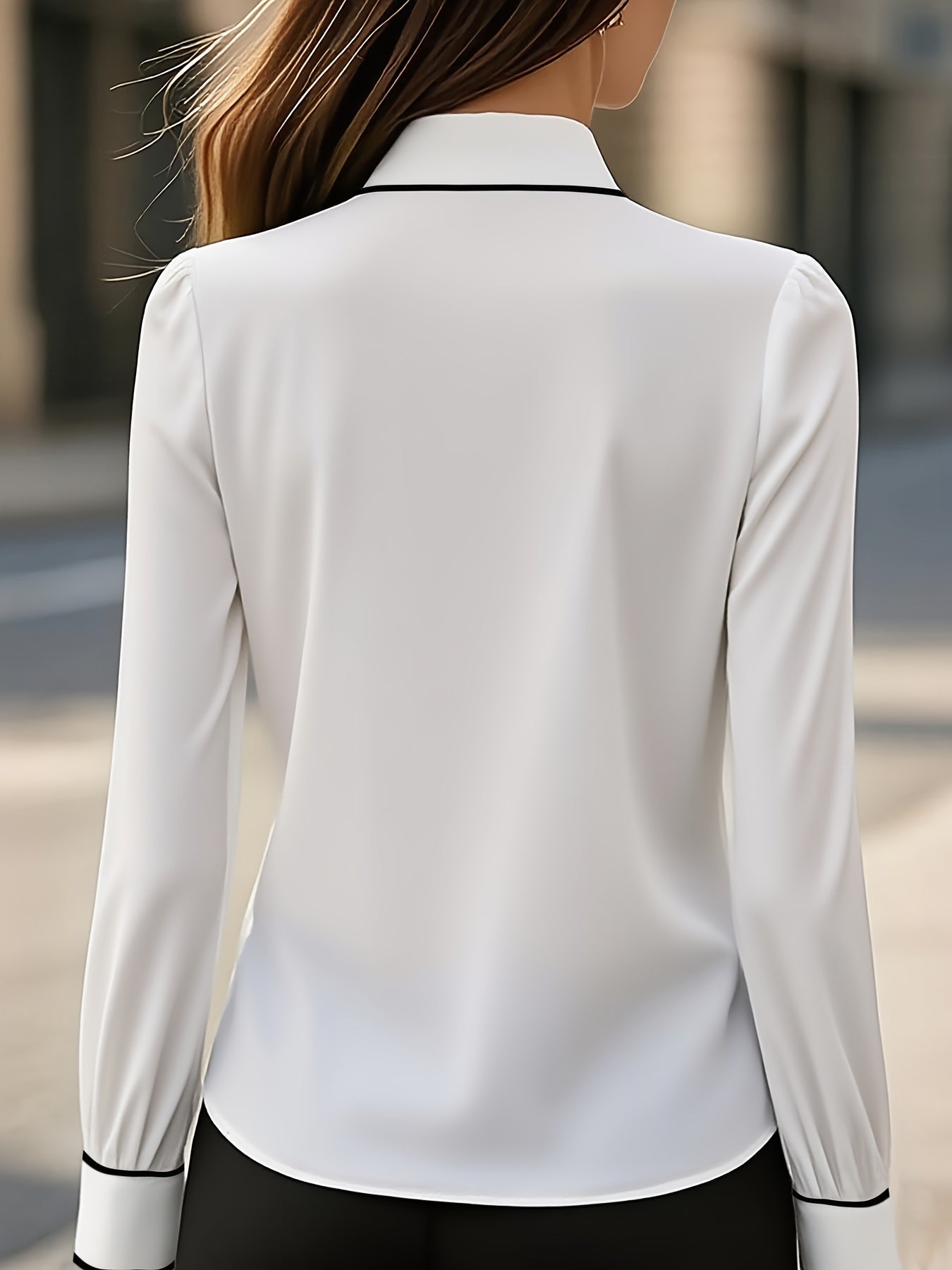 Briella - Camisa De Manga Larga Con Lazo Delantero