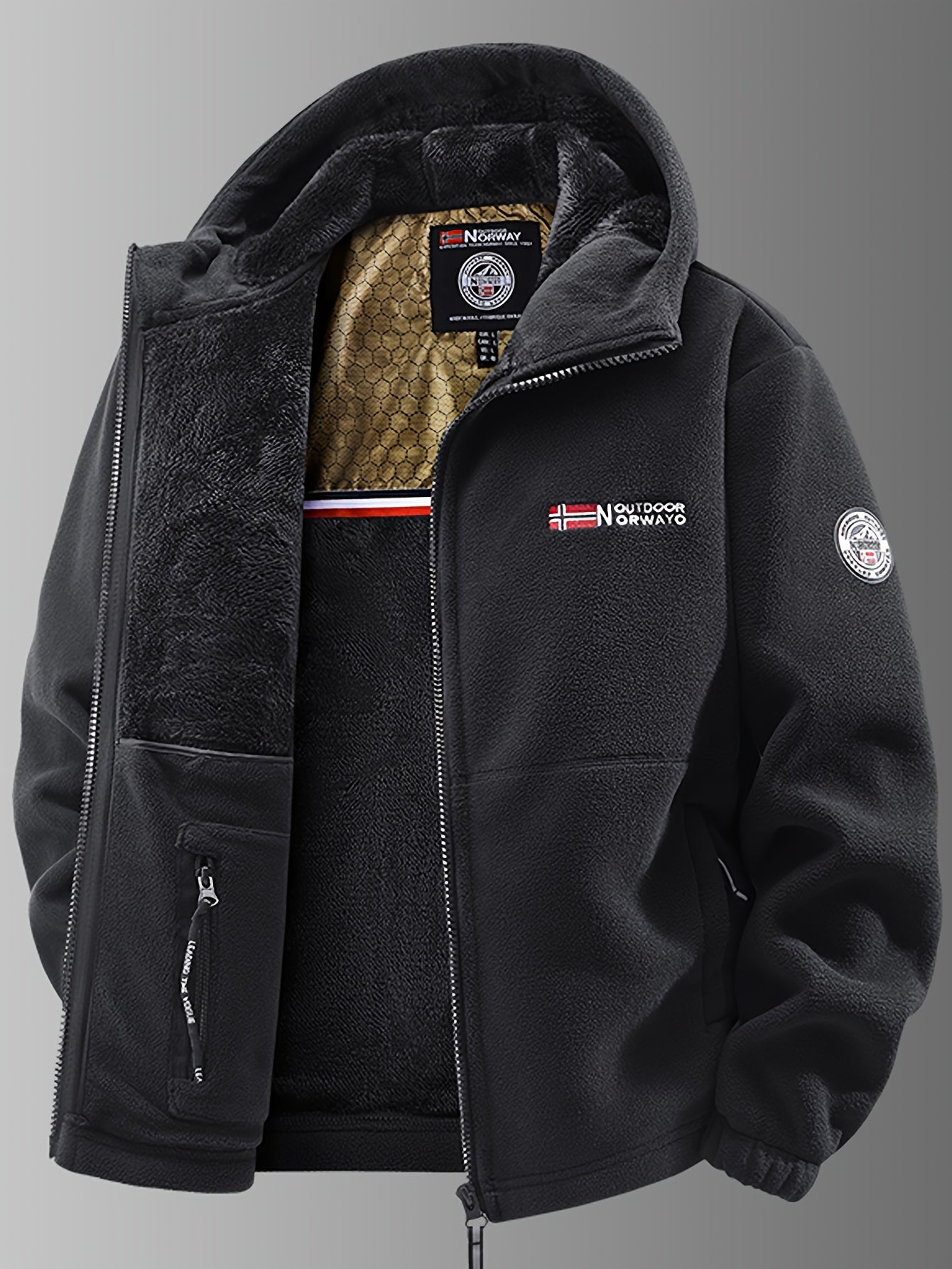 Veste d’Hiver Chaude pour Homme avec Doublure Polaire – Coupe-Vent et Déperlante