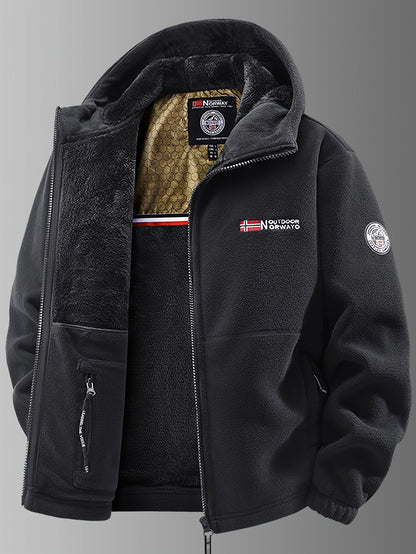 Veste d’Hiver Chaude pour Homme avec Doublure Polaire – Coupe-Vent et Déperlante