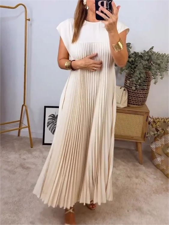 Ashna | Plissiertes ärmelloses Kleid in minimalistischer Eleganz