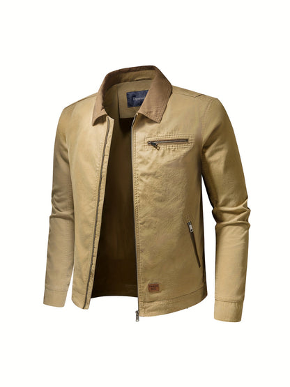 Lucan – Men’s Long Sleeve Spring Jacket with Collar and Pockets