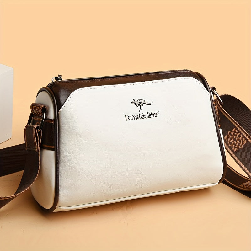 Vrouwen Schoudertas Vegan Hoogwaardige Materialen Compact Beige