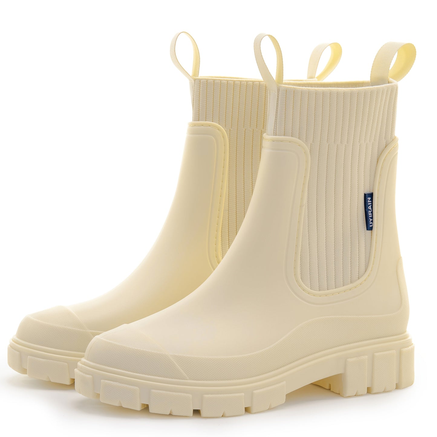 Women's Waterproof Rubber Wedge Chelsea Boots