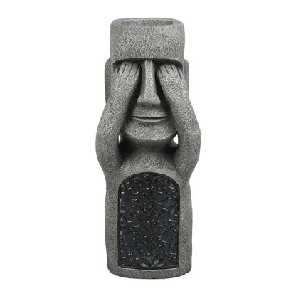 Easter Island Pot Plant Figure with LED Light - MoaiGlow-A-Nora Luxe
