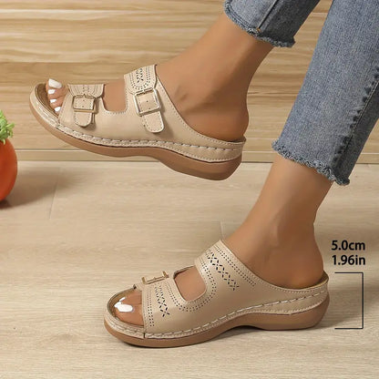 Aesla | Bequeme Sommerschuhe mit offener Zehenpartie