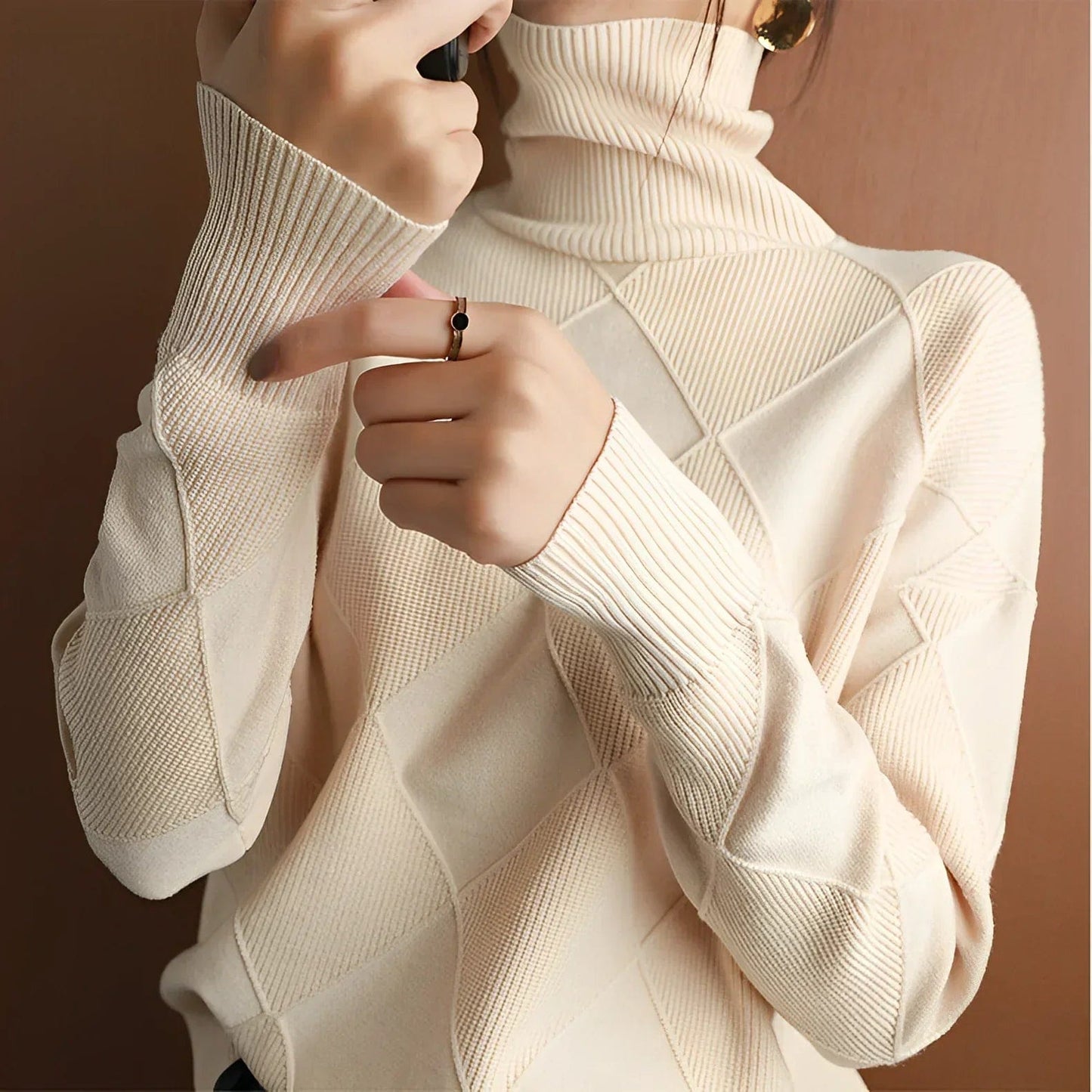 Marie Kaszmirowy sweter z golfem