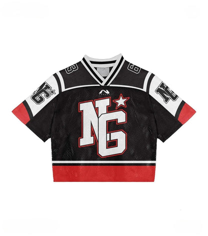 Unisex Mesh Football Jersey with Graphic Print