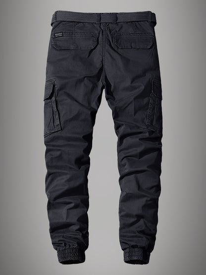 Cargohose Herren Relaxed Fit Freizeit & Alltag Bestickt