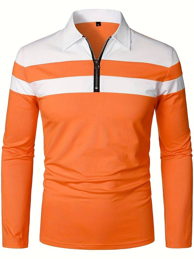 Harrison – Long-Sleeved Polo Shirt with Zipper | Men's Stylish Casual Polo Shirt