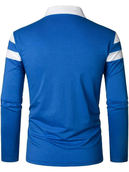 Harrison – Long-Sleeved Polo Shirt with Zipper | Men's Stylish Casual Polo Shirt