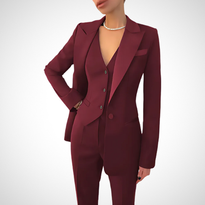 Women’s Elegant Three-Piece Blazer Suit Set