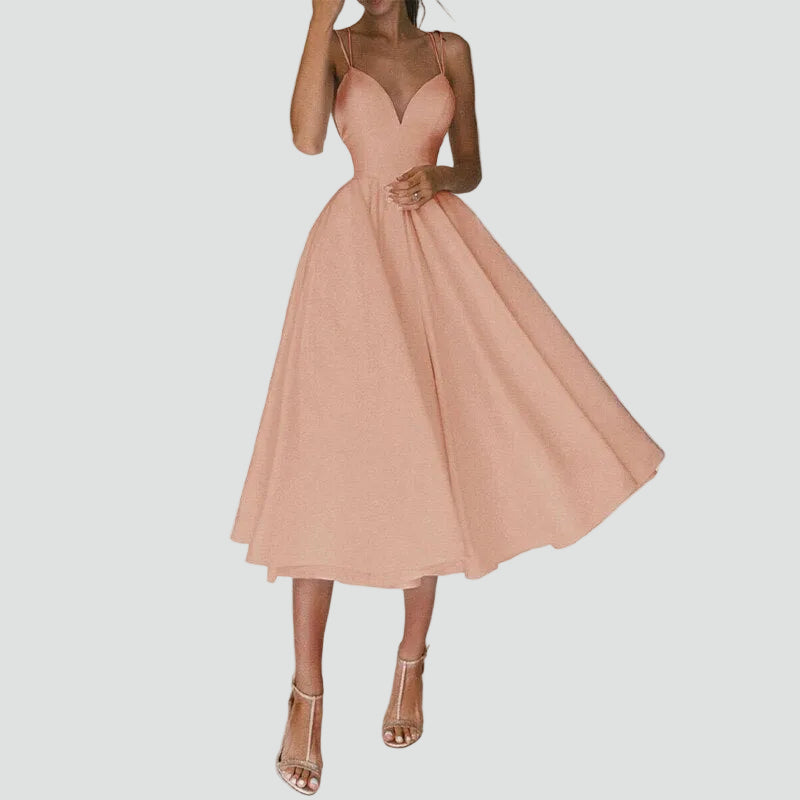 Paris – Flared Midi Cocktail Dress Sweetheart Neckline