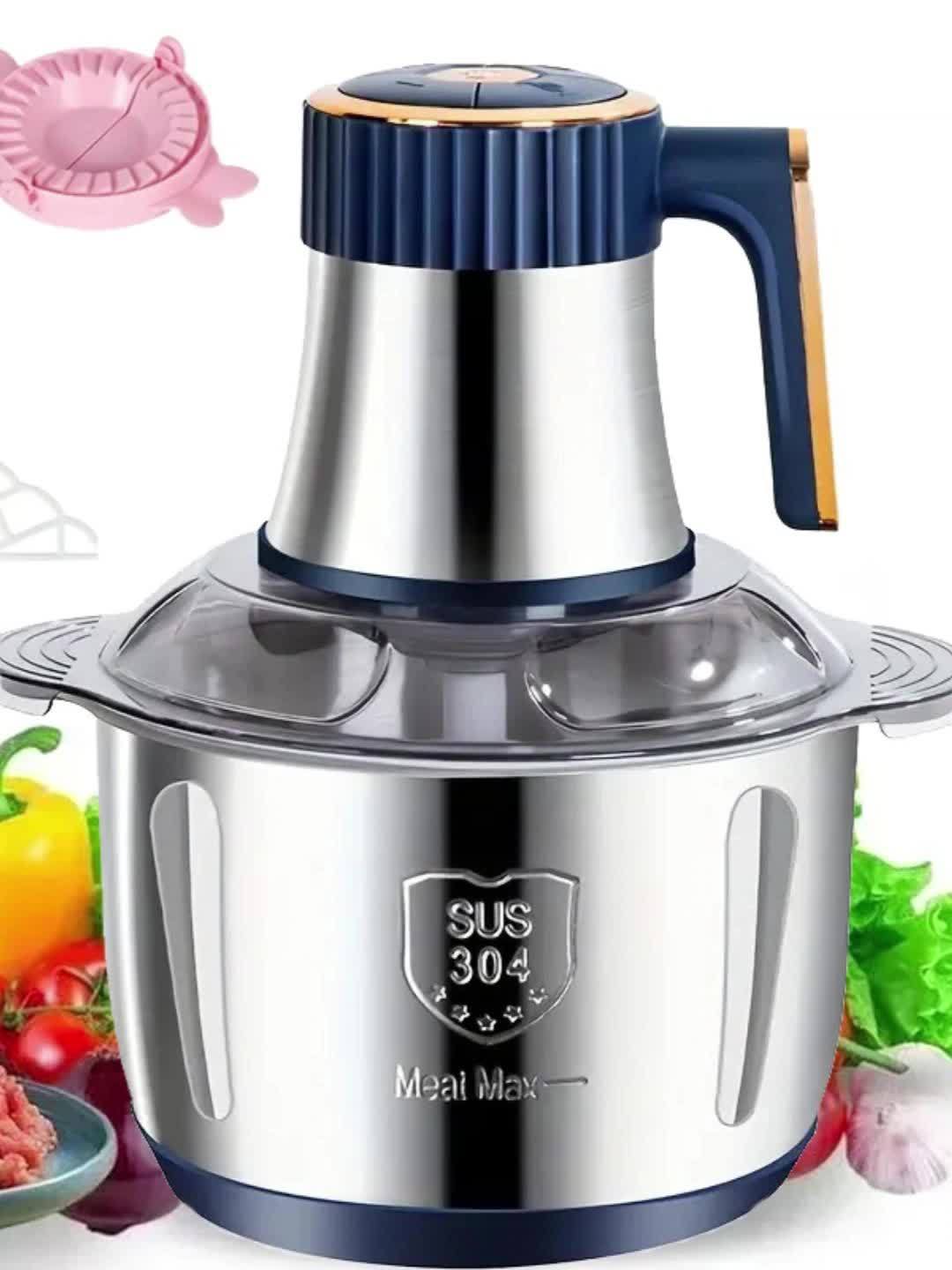 RVS Vleesmolen en Groentesnijder 5L – Krachtige Multifunctionele Keukenmachine met 6 Messen | Restfield