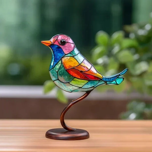 Colored Glass Bird Figurines for Home Decor – Elegant Decorative Accents for Shelves, Tables and Stylish Interiors