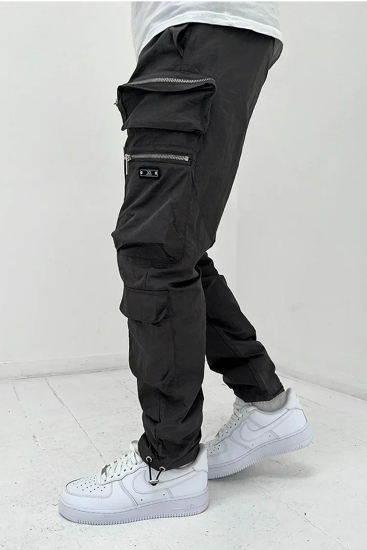 Men’s Cargo Pocket Trousers – Durable Utility Pants Comfortable Outdoor Casual Multi Pocket Workwear